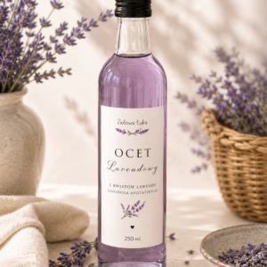 Ocet lawendowy – naturalny ocet jabłkowy z kwiatami lawendy 250 ml