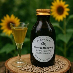 OLEJ SŁONECZNIKOWY ZIMNOTŁOCZONY 250ML