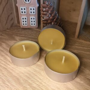 DUŻY PODGRZEWACZ "TEALIGHT" Z WOSKU PSZCZELEGO
