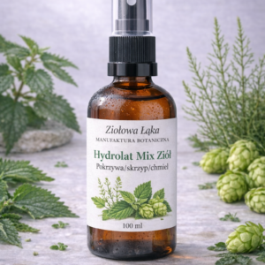 Hydrolat ziołowy na skórę głowy i włosy - regeneracja i wzmocnienie 100ml
