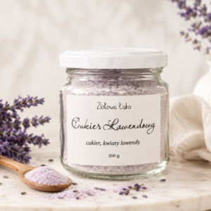 Cukier lawendowy – naturalny cukier z kwiatami lawendy 200 g